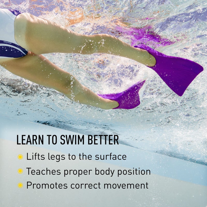 FINIS Kidâ€™s Booster Fin Swim Flippers , Purple, Kids 6-8 (Order a size up) - Image 3